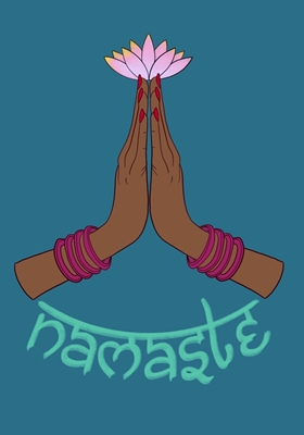 Namaste kukkii kirjaimilla
