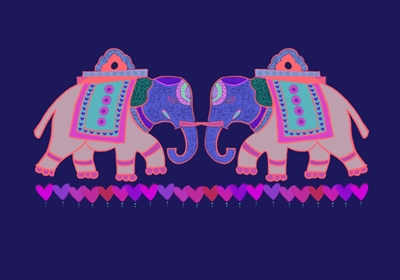 Kussende olifanten 