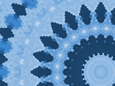 Fajerwerki mozaiki w kolorze niebieskim