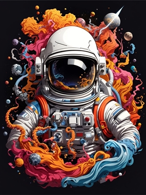 Ilustrace astronauta