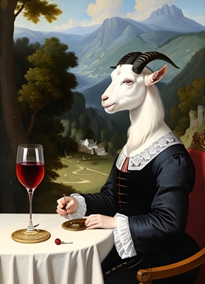 The goat and some wine