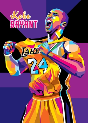 Kobe Bryant in WPAP-stijl