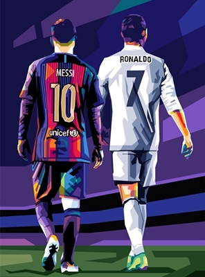 Messi x Ronaldo posters & prints by beraksi mari - Printler