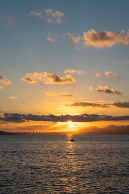Medelhavet solnedgång magi
