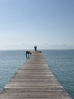 A couple on a jetty