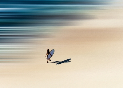 Beach Girl Surfen