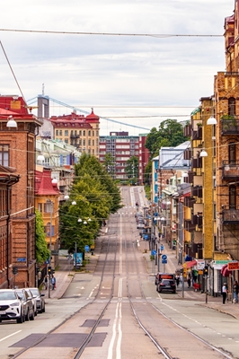 Long street in Gothenburg