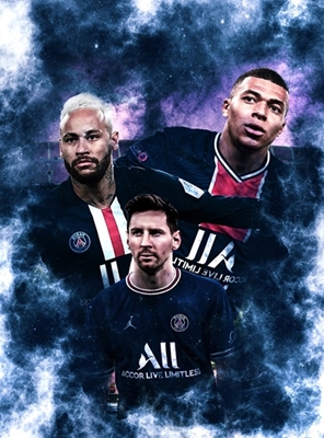 Messi x Neymar x Mbappe posters & prints by domini rocky - Printler