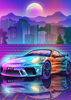 Porsche 911 Synthwave drøm
