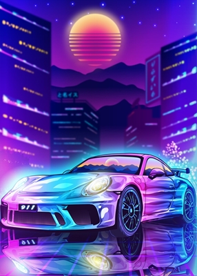 Porsche 911 Synthwave Vibes