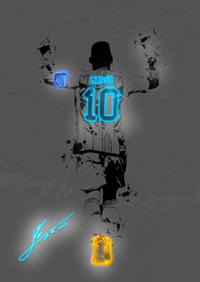 Lionel Messi Argentinien Neon