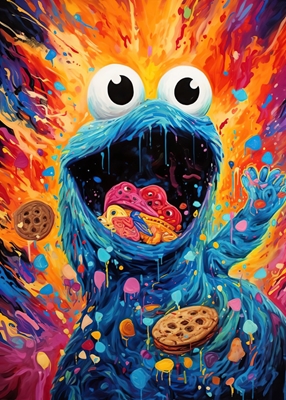  Cookie Monster abstrakt