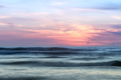 Paisaje marino con puesta de sol