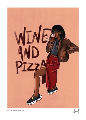 Víno a pizza