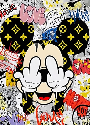 Graffiti engraçado Mickey Mouse