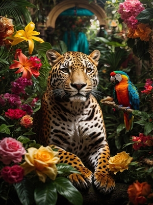 Jaguar dans la forêt