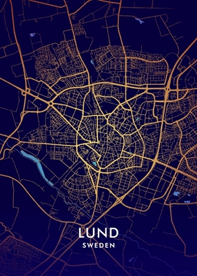 De moderne kaart van Lund