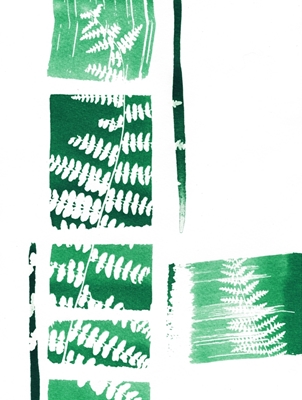 Bloky zelené kapradiny