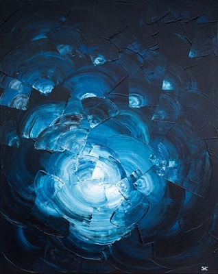 Niebieski abstrakcja - fragmentaryczna