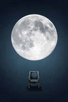 Ga zitten en kijk naar de maan