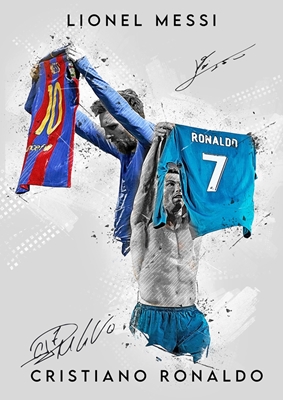 Messi en Ronaldo Handtekening 