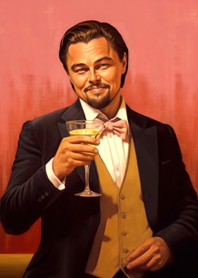 Leonardo DiCaprio skålar konst
