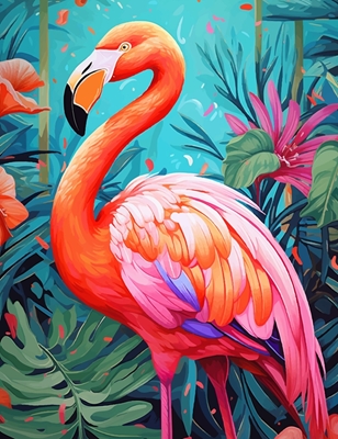 Flamingo Popart Djur