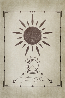 Carta del Tarot del Sol Vintage