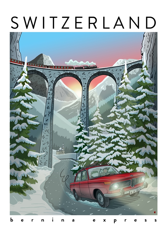 switserland-bernina-express-posters-prints-by-koen-de-vreeze-printler