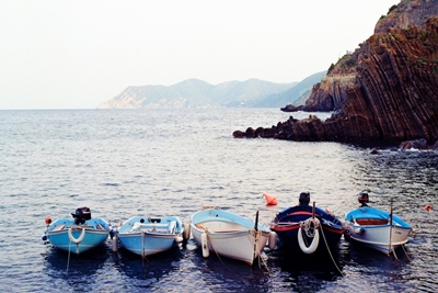 Little boats in Riomaggiore