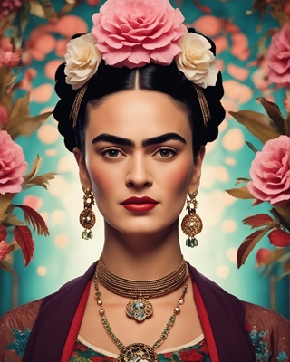 Frida Kahlo - Floral Beauty posters & prints by Digital Corner - Printler