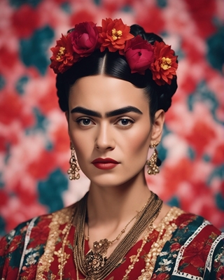 Frida Kahlo - Fleurs rouges