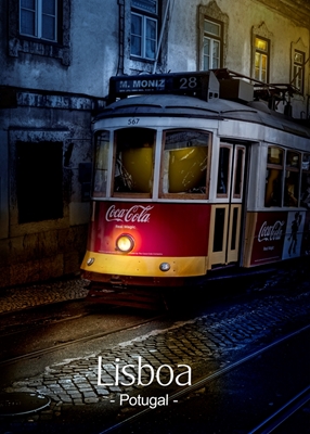 Vieux tramway à Lisbonne