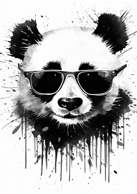 Panda med solbriller