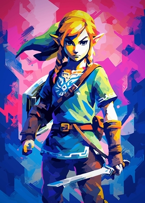 Länk Zelda Popart Game