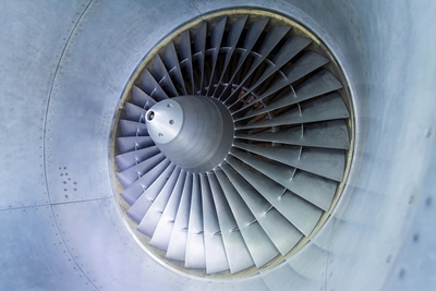 Jet turbine of an airplane