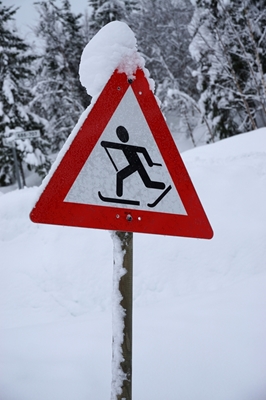 Warning for skiers