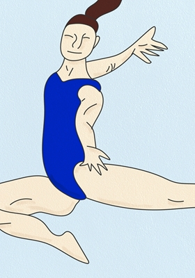 Blaue Gymnastik