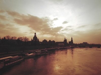Horizon de la vieille ville de Dresde