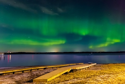 Aurora borealis over Stockholm