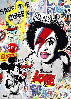 Red de Queen Pop Graffiti