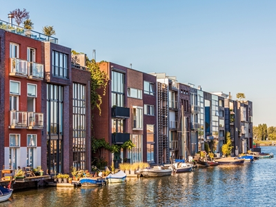 Modern houses in Amsterdam