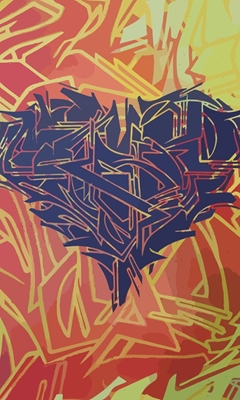 Coração graffiti