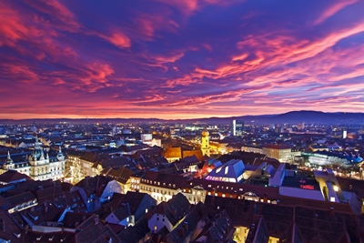 Sunset of Graz, Austria