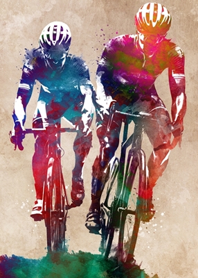 Kaksi pyöräilijää