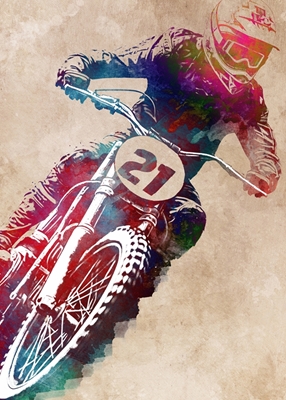 A motorcyclist at a racing