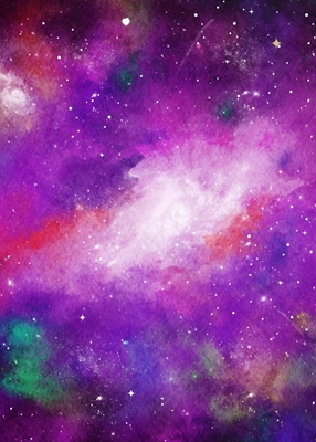 Akvarell Space Bakgrund