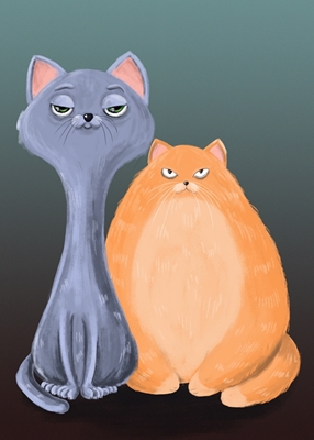 Funny Grey and Biege Cat