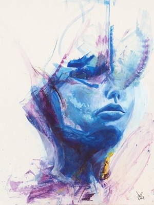 Libertad - Retrato Azul Púrpura
