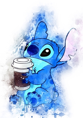 Stitch Kaffee-Poster 